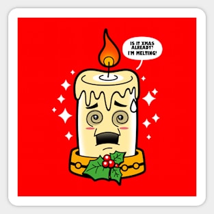 Funny Cute Kawaii Christmas Candle Christmas Gift Funny Cartoon Sticker
